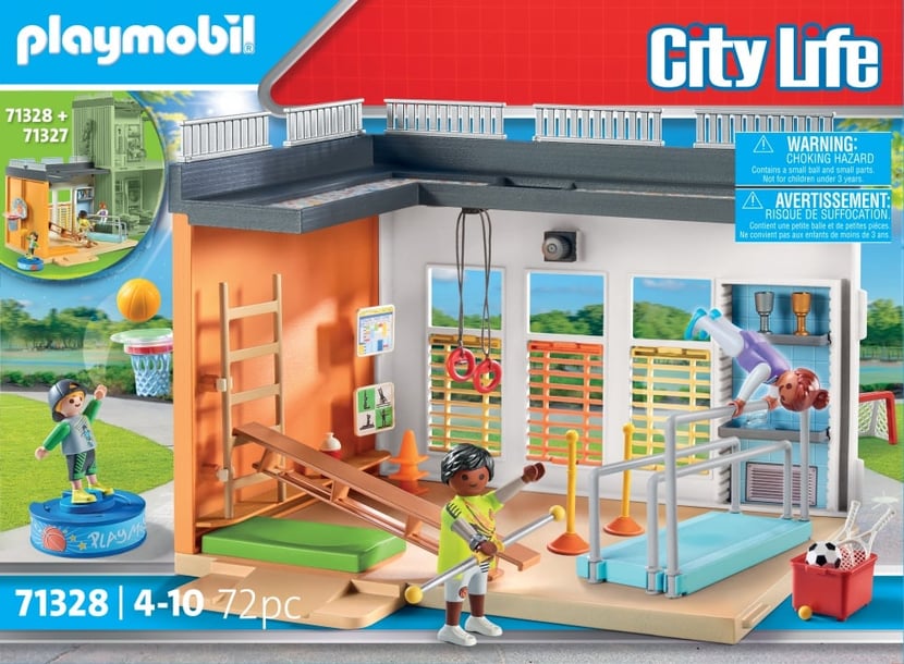 Playmobil® - Salle de sport avec panier de basket, trois personnages et  plusieurs équipements de sports - 71328 - Playmobil® City Life - Figurines  et mondes imaginaires - Jeux d'imagination