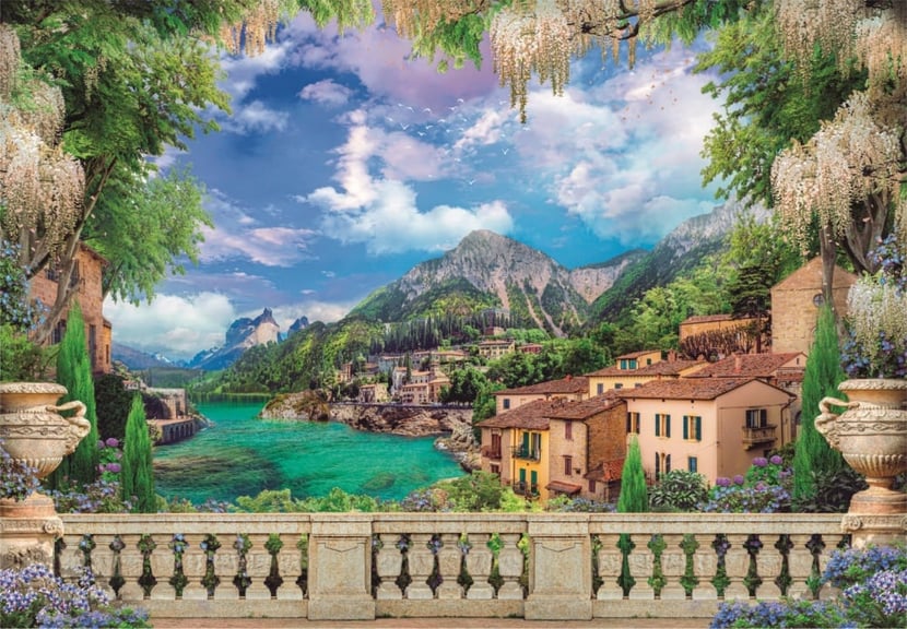 Puzzle 3000 pièces - High Quality Collection - Lush Terrace on Lake