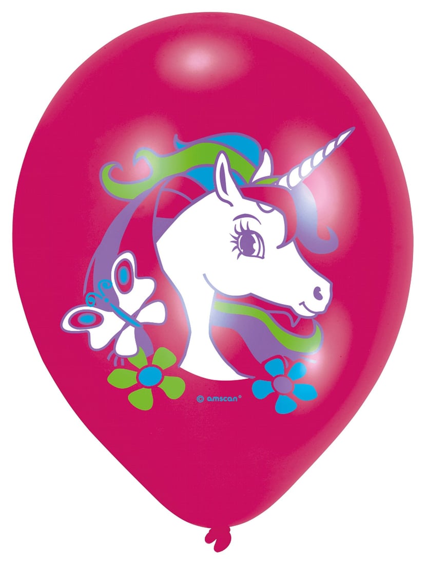 Déco de fête - Ballon de baudruche : 5 ballons licorne - décoration anniversaire  licorne