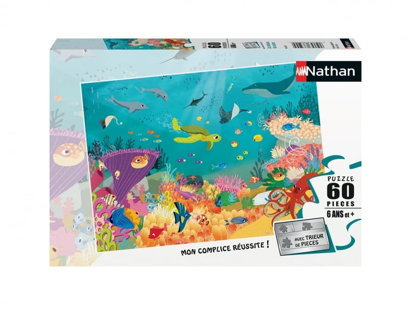 Nathan Puzzle 60 pièces - Les animaux des océans