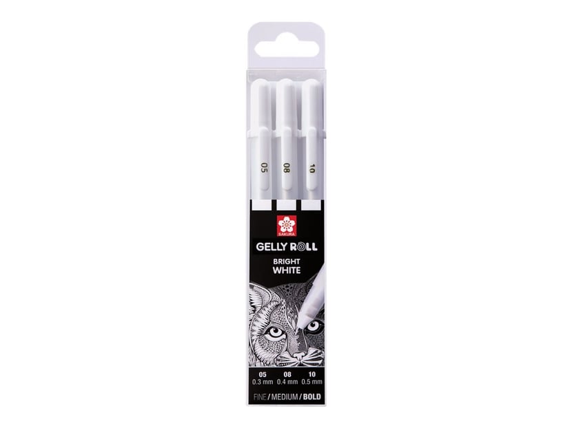 3 x Stylos Gel Blanc + Crayon à Papier avec Gomme – Stylo Encre Blanche  Roller Fine de 0,75 mm - Idéal pour le Papier à Dessin Sombr - Cdiscount  Beaux-Arts et Loisirs créatifs