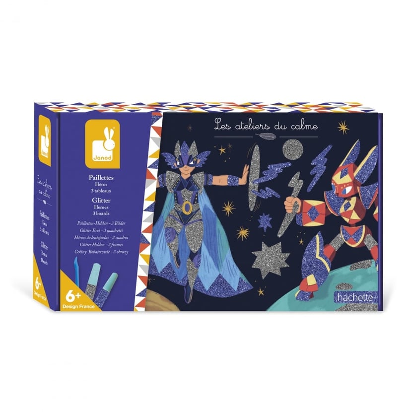 Kit Creativo Janod Maschere Fluo E Matite - Les Ateliers Du Calme, 3 Maschere Da Decorare, Per Bambini 7+ Anni, J07944 - 4