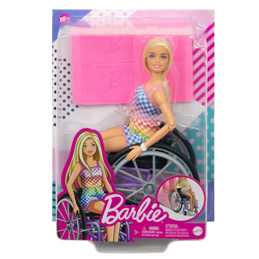 Barbie Poupee avec fauteuil roulant Barbie Fashionistas Jeux d imagination Cultura