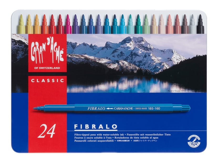 Boîte de 24 feutres Fibralo® aquarellables - Caran d'Ache