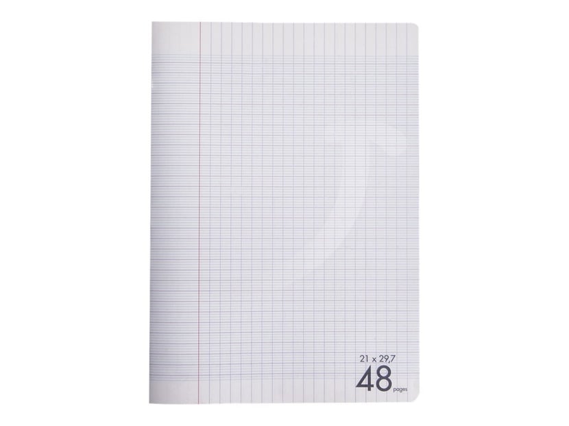 Cahier - A4 (21x29,7cm) - Grands carreaux - 80 pages - couverture