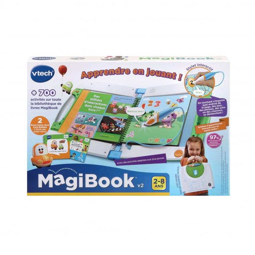 Soldes Vtech MagiBook v2 - Starter pack vert + livre Cory Bolides
