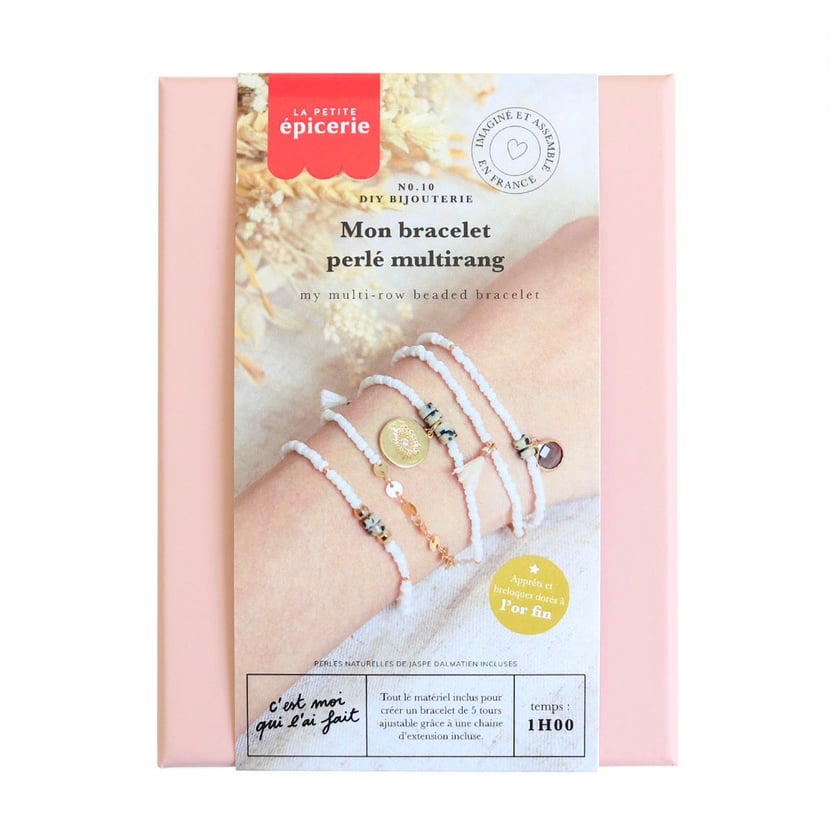 Mon kit bracelet perlé multirang - Blanc - Kits Bijoux