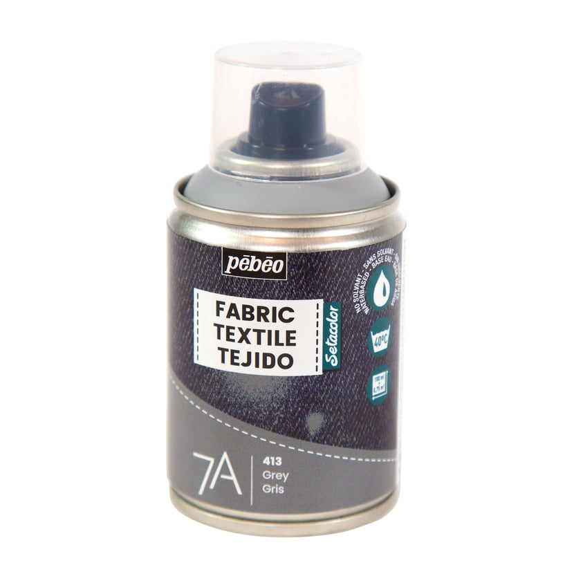 Aérosol pour textile 7A - Gris clair - 100 ml - Peinture textile