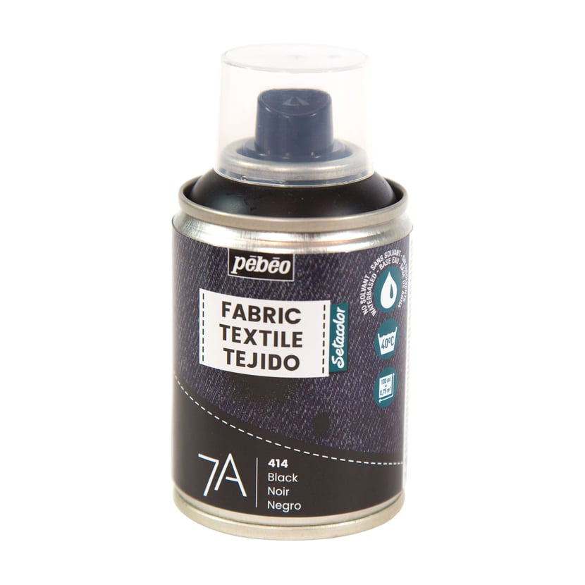 Aérosol pour textile 7A - Noir - 100 ml - Peinture textile