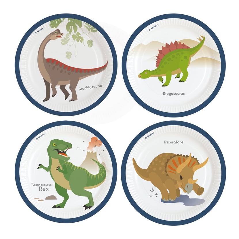 8 gobelets jetables Dinosaures Amscan : King Jouet, Anniversaire Amscan -  Fêtes, déco & mode enfants