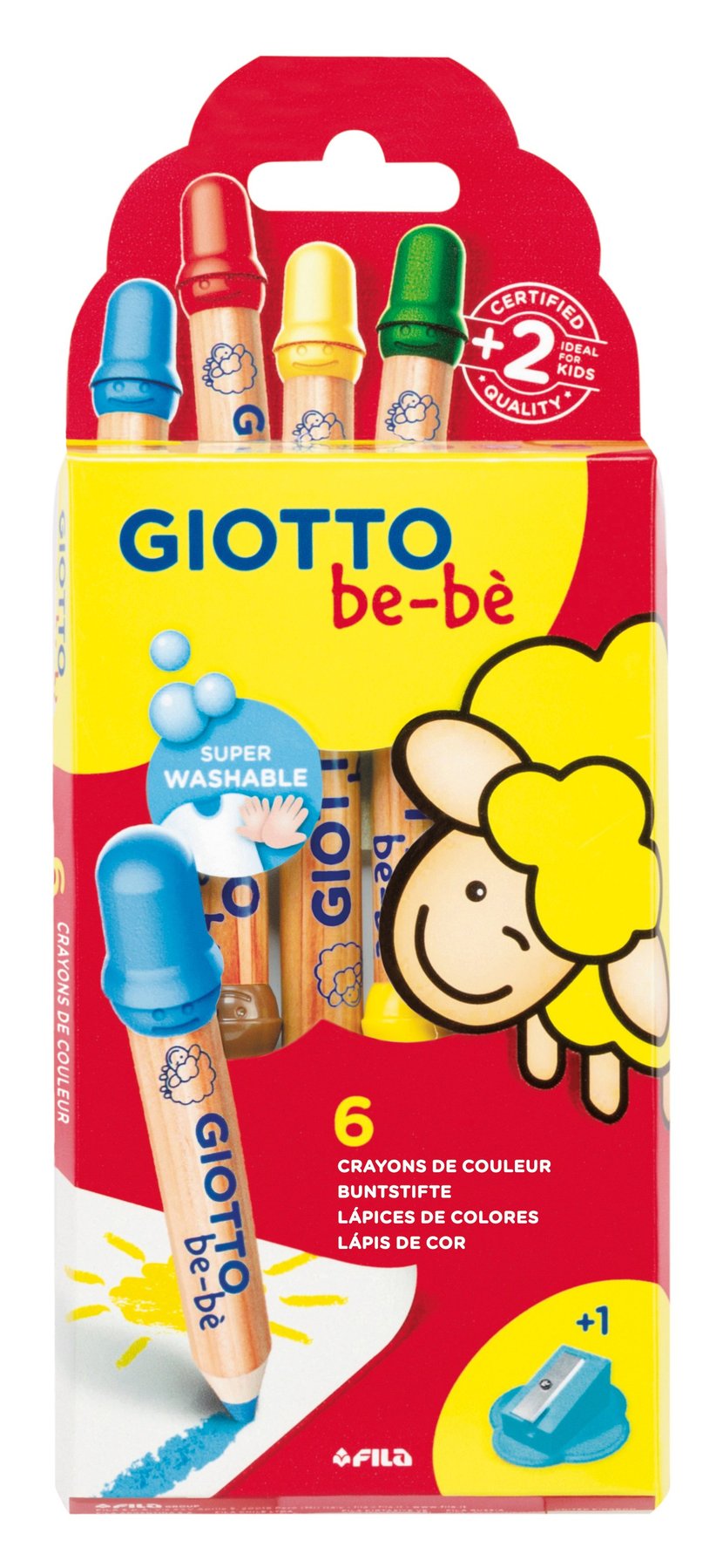Giotto Be-Be Large Unbreakable Crayons - Pack of 10 (GBLP10