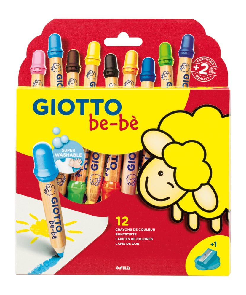 12 Crayons de couleur pour enfants Ø 1 cm Créalia - Plastique