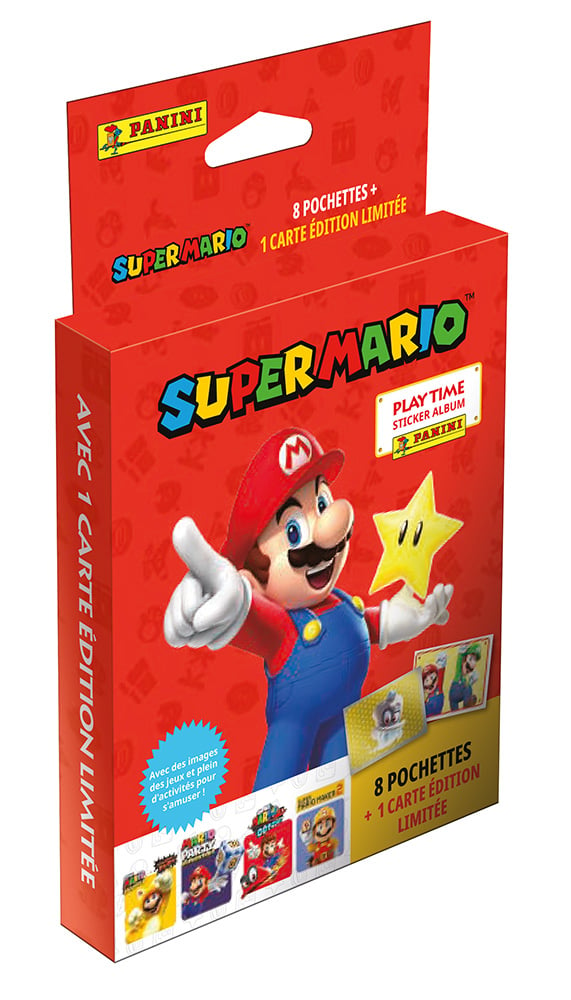 Super Mario - trousse avec règle et taille-crayon Panini