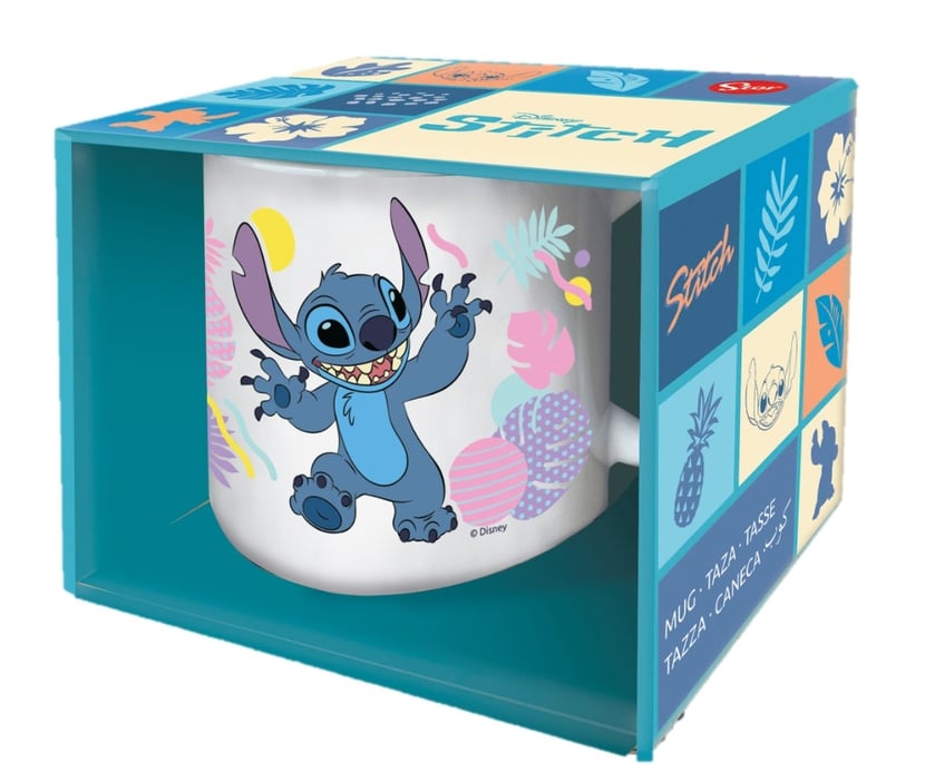 Tasse Céramique Stitch Avec Boîte - 360 Ml, License Officielle, Cadeau Ou Usage Quotidien