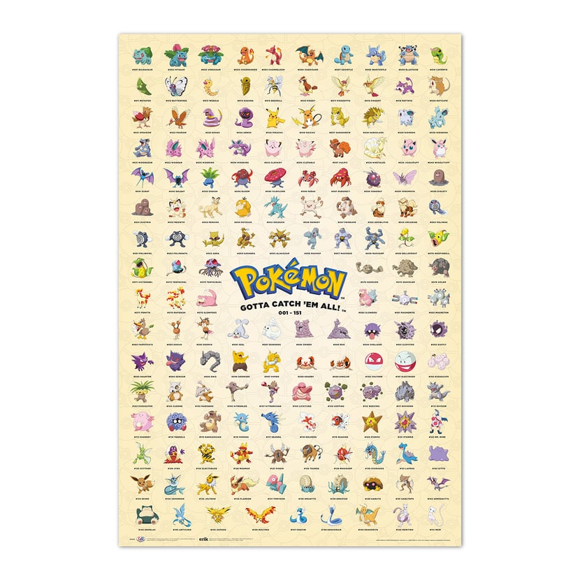Poster - Pokémon - Première génération - Produits dérivés Musique