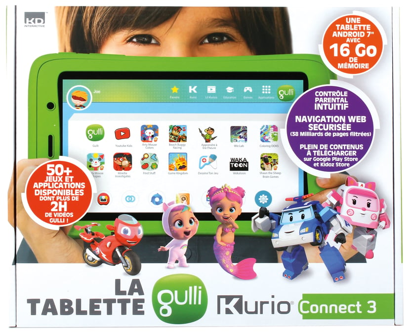 Tablette Gulli Kurio connect 3 - Jeux Interactifs - Jeux éducatifs