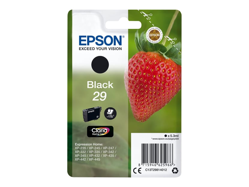 Cartouche d'encre n°T29 fraise - noir - Epson - Epson - Cartouches  d'Imprimante - Imprimer