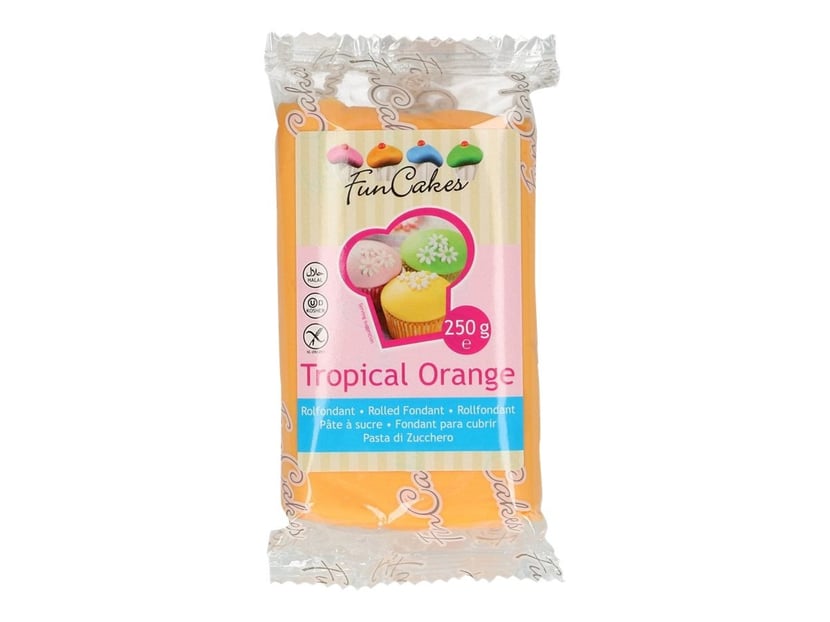 Pâte à sucre FunCakes - Orange tropicale - 250 g - Pâte à sucre
