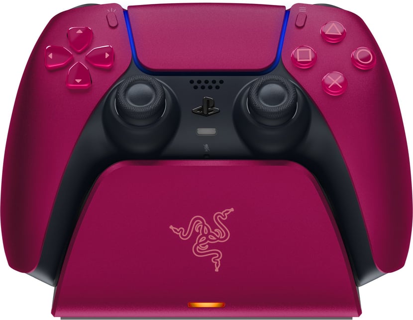 Manette sans fil personnalisée Sony DualSense PlayStation PS5 - rouge  massif/bla
