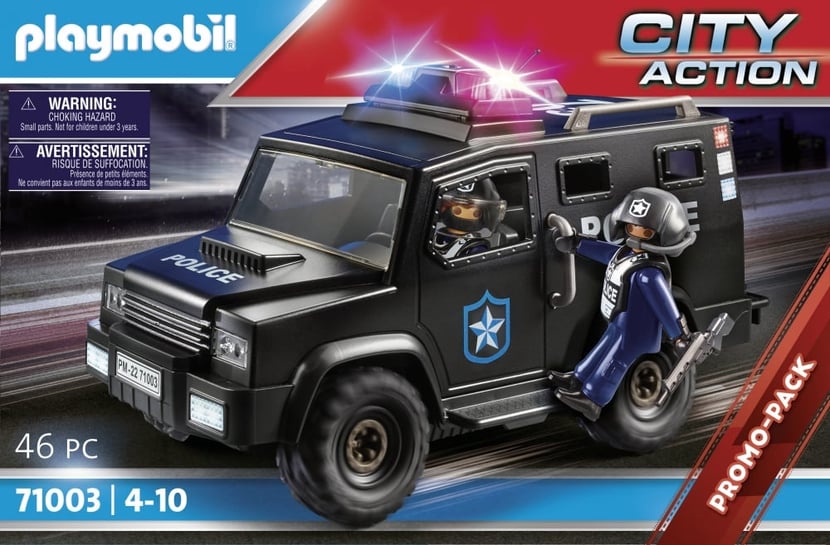 PLAYMOBIL - 71003 - Fourgon de police des forces spéciales - Contient 2  personnages et des accessoires - Cdiscount Jeux - Jouets