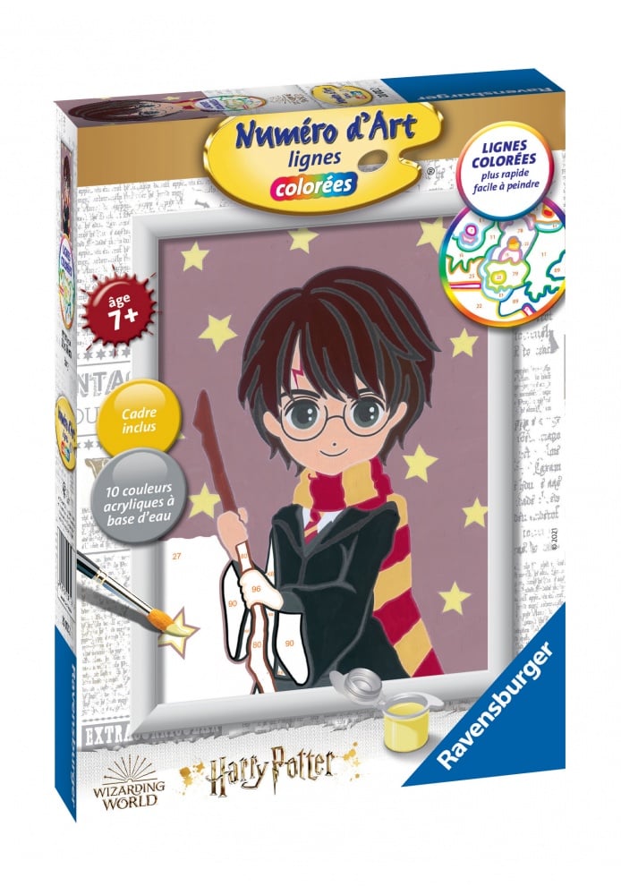 Ravensburger- Numéro d'art petit format - Kit de peinture par numéros Harry  Potter - Coffrets Peinture Enfants - Coffrets Créatifs pour enfant
