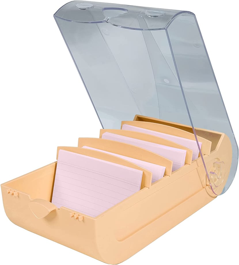 Learning Box Bunnybox - Boîte de rangement pour fiche bristol format A7 -  Corail - Aménagement de bureau