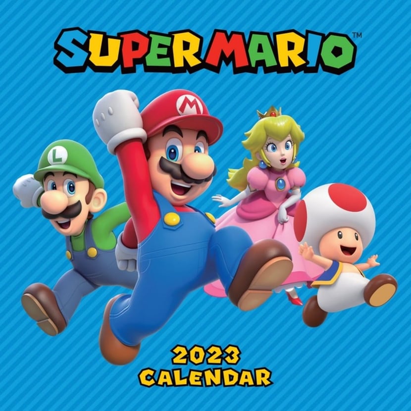 Calendrier 2023 - 30 x 30 cm - Nintendo Supr Mario - Calendriers