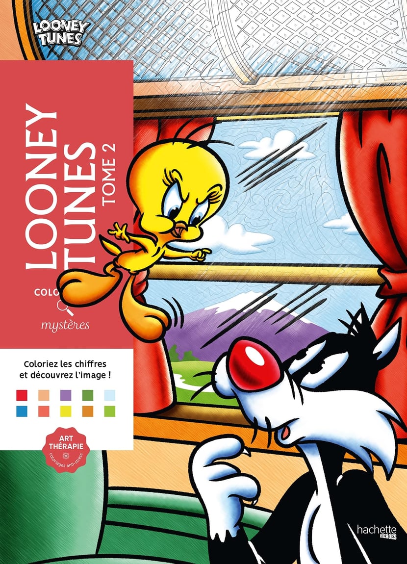 Art-thérapie ; coloriages mystères : Looney Tunes Tome 2