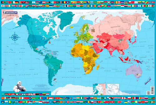 Sous-main mappemonde - sous main carte du monde
