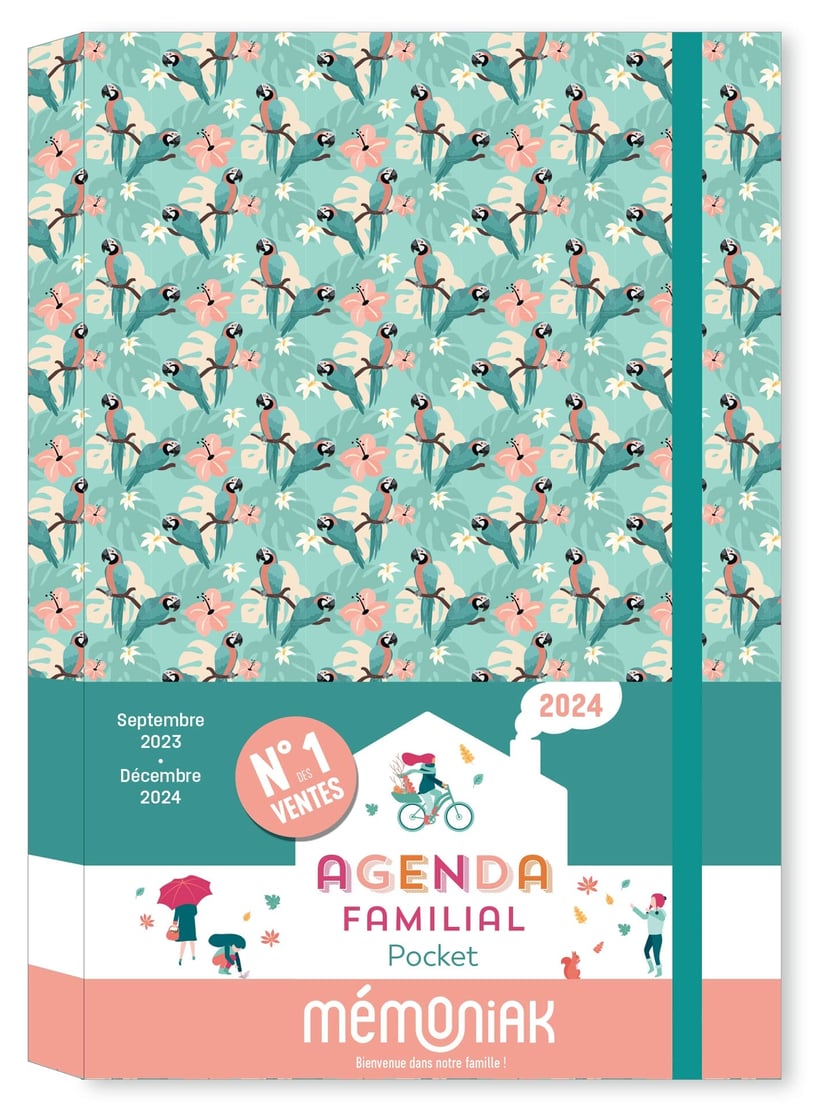 Agenda familial - Mémoniak pocket - 2024 - Mini planner familial - Planner  familial - Agendas - Calendriers