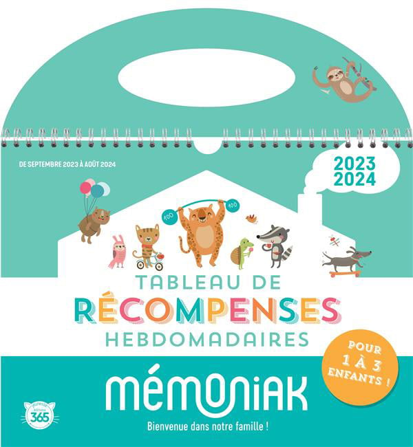 Mémoniak : tableau de récompenses hebdomadaires (édition 2023/2024) -  Livres pour enfants dès 3 ans