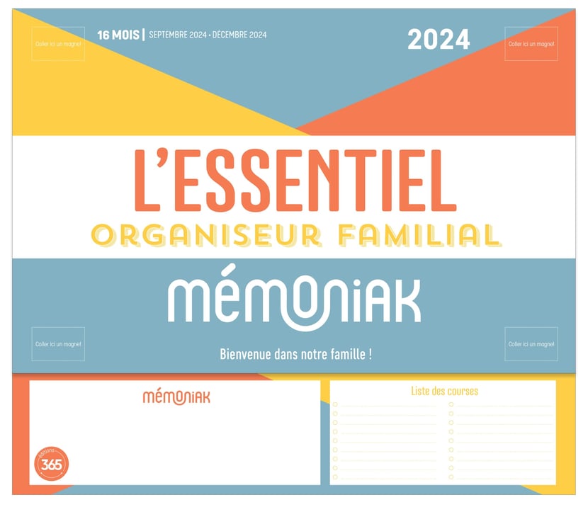 Mémoniak : le bloc hebdo organiseur mini prix & ultra compact 2023-2024 -  Collectif - Editions 365 - Papeterie / Coloriage - Doucet LE MANS