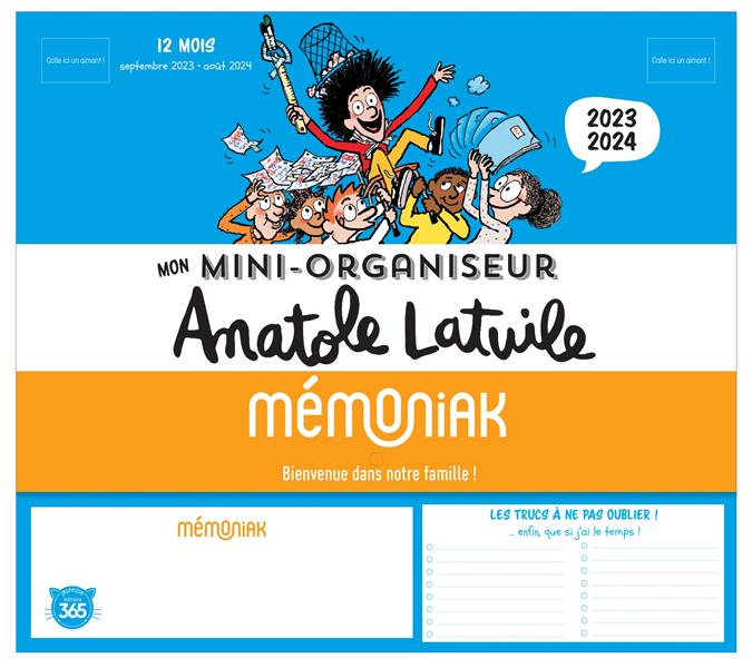 Mémoniak : mini-organiseur familial : de septembre à décembre (édition 2023/ 2024) - Nesk - Editions 365 - Papeterie / Coloriage - L'Alinéa MARTIGUES