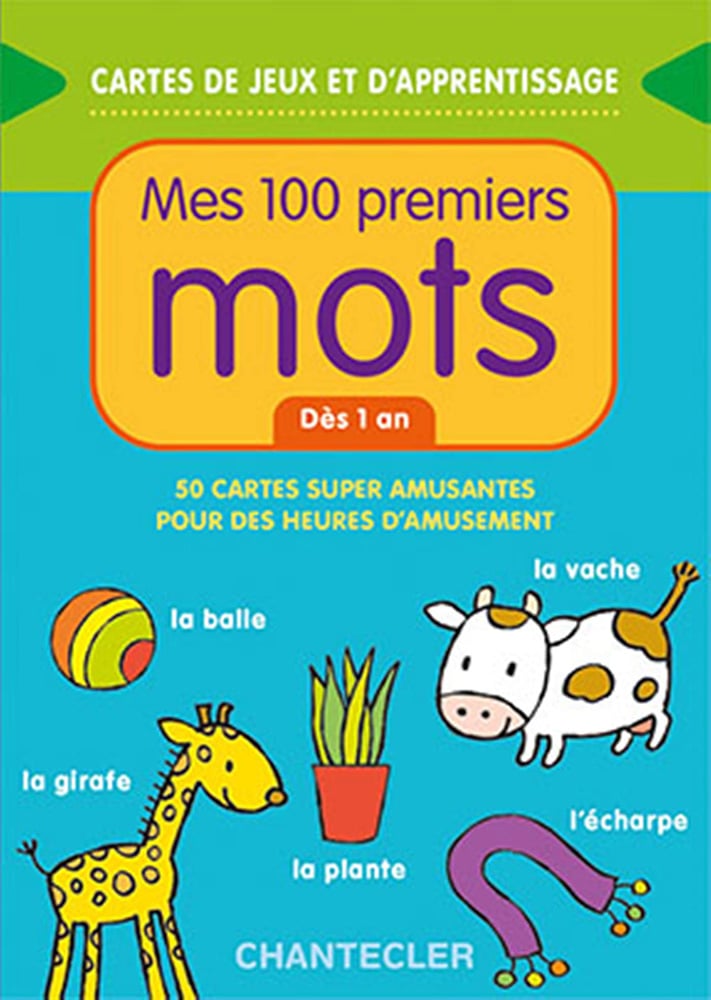 Cartes de jeux et d'apprentissage : mes 100 premiers mots - Livres pour  enfants dès 3 ans