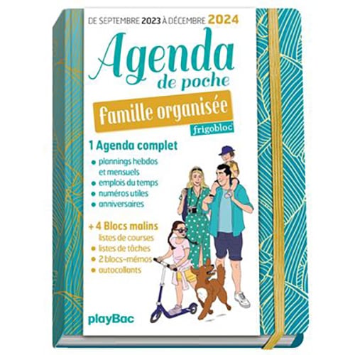Agenda de poche 2024 de la famille organ - Accessoires Organisation  familiale