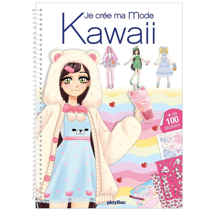 Livre de coloriage kawaii pour jeune fille, enfant, 7 ans, 8 ans