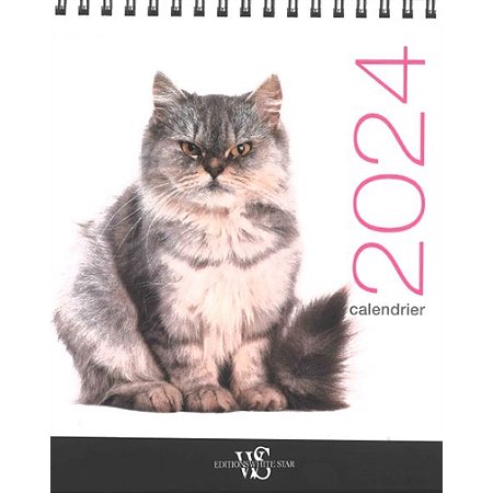 Calendrier de bureau pour chats 2024, Calendrier pour chats 2024 -   France