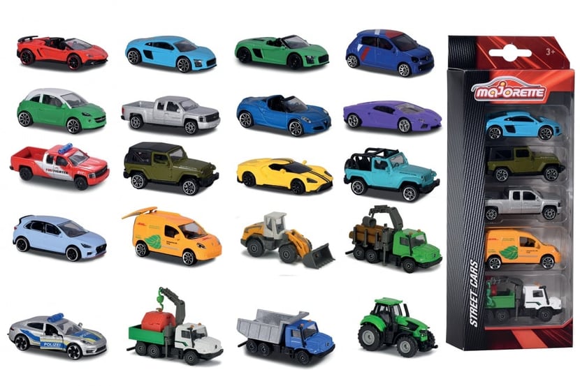 1 coffret de 5 véhicules - Majorette - Modèles aléatoires - Mini véhicules  et circuits - Jeux d'imagination