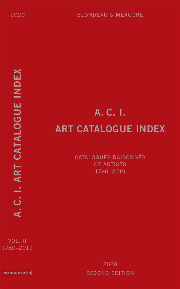 A.c.i. art catalogue index catalogues raisonnes of artists 1780