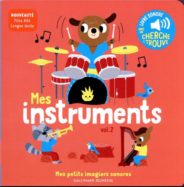 Livres à écouter La musique des instruments, Mes petits imagiers sonores