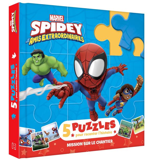 Mon premier livre puzzle : Marvel Spidey et ses amis extraordinaires -  Disney - Disney Hachette - Grand format - Les Traversées PARIS