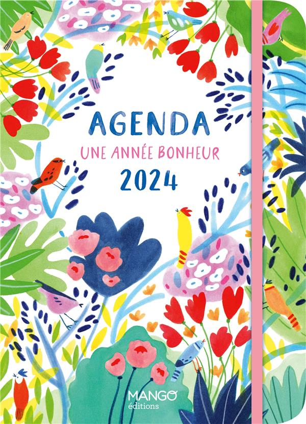 Agenda 2024 une annee bonheur -14,8 x 19,4 cm