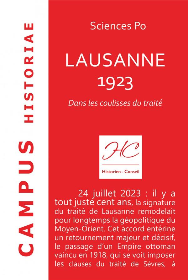 Lausanne 1923 Dans les coulisses du traité Livre Histoire Cultura