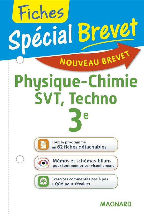 Fiches Spécial Brevet 3e Physique Chimie Svt Techno Nouveau Brevet Collectif