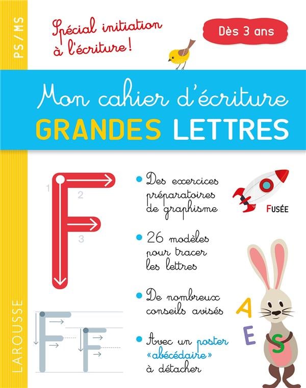 Cahier d'écriture des lettres Français: Apprendre et tracer des alphabets  pour les enfants d'âge préscolaire de 3 à 5 ans, cahier d'écriture pour les