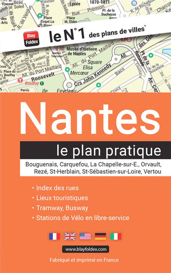 Nantes le plan pratique Bouguenais, Carquefou, La Chapelle-sur