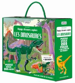 Puzzle & Livre Dinosaure Sassi Junior : Voyage, Découvre, Explore