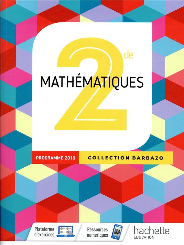 Mathématiques 2de Livre De Lélève édition 2019 Eric Barbazo 2013954778 Manuels 6827