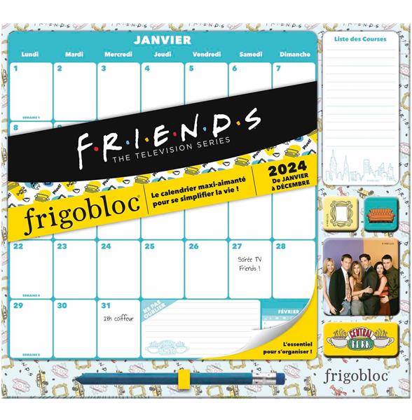 Frigobloc : mensuel - déco Friends (édition 2024)