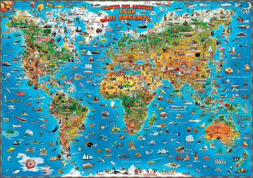 Carte du monde pour enfants sans barres : Collectif - 8380461819